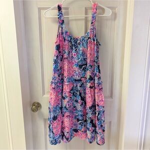 Lilly Pulitzer Loro Swing Dress Blue High Tide Floral